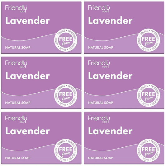6 x Friendly Soap Lavender Soap - 95g