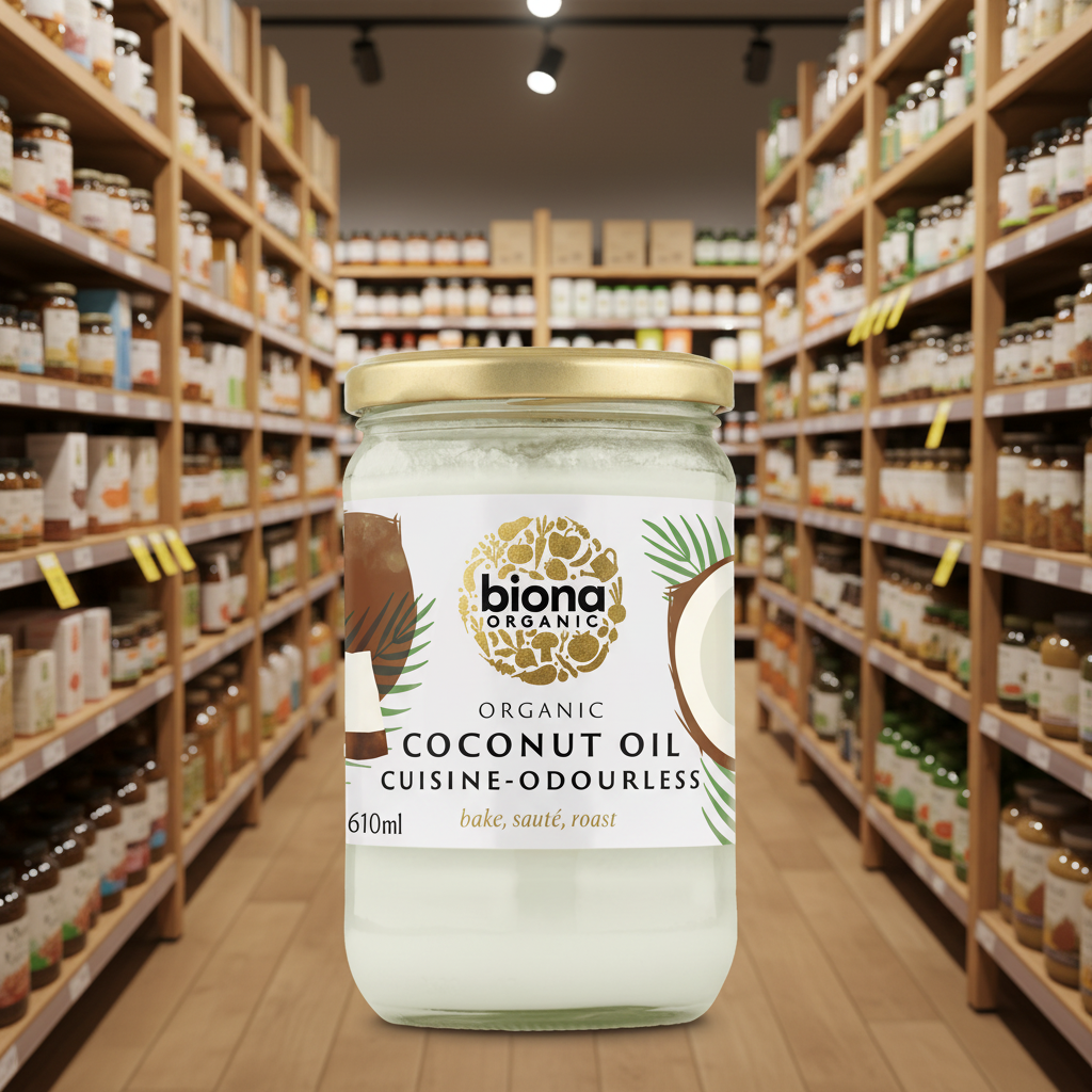 Biona Organic Coconut Oil Cuisine Mild & Odourless - 610ml