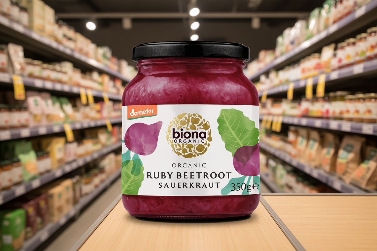 Biona Organic Demeter Sauerkraut Ruby Beetroot - 350g