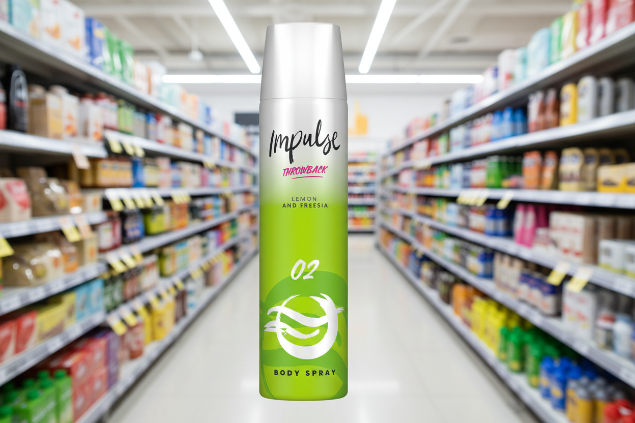 6 x Impulse O2 Body Spray Lemon And Freesia 75Ml