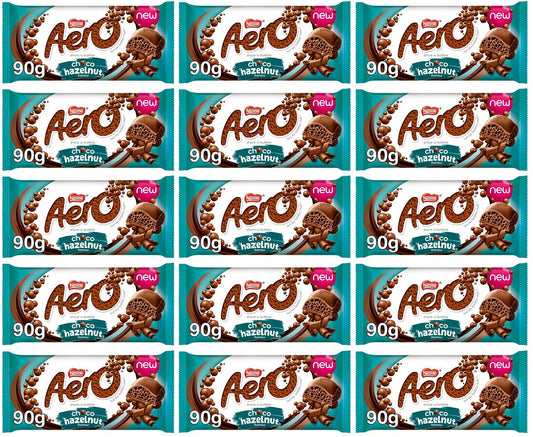 15 x Aero Hazelnut Flavour Choco 90G