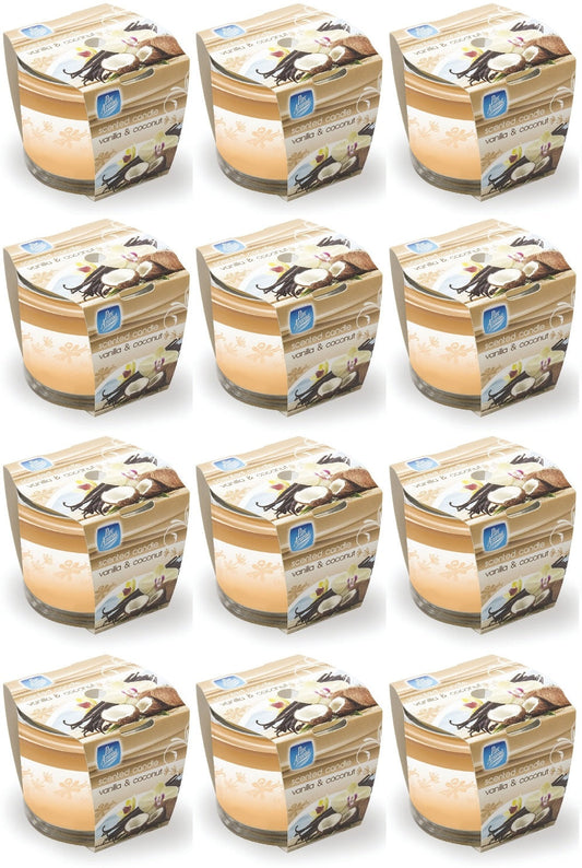 12 x Pan Aroma Candle Vanilla & Coconut Single