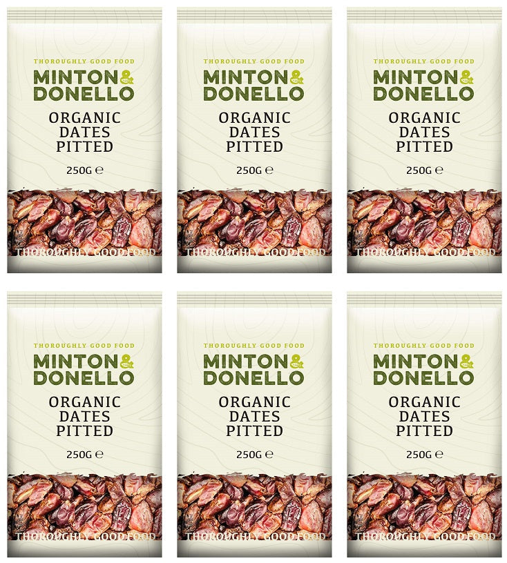 6 x Minton & Donello Organic Dates Pitted - 250g