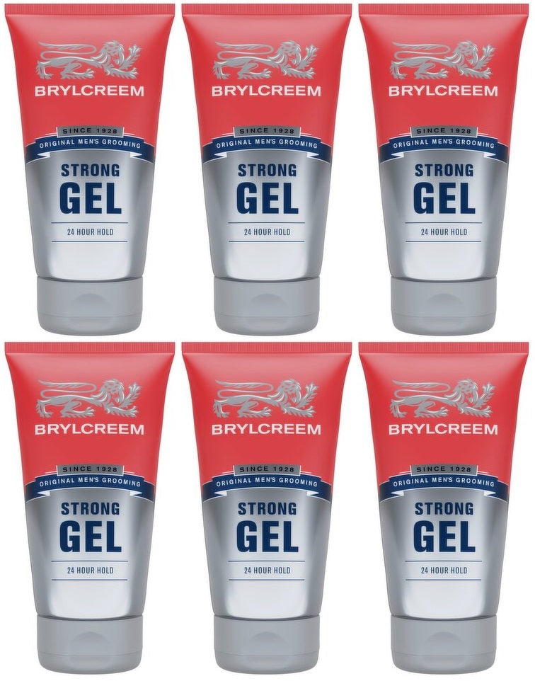 6 x Brylcreem  Hair Gel Strong 150Ml
