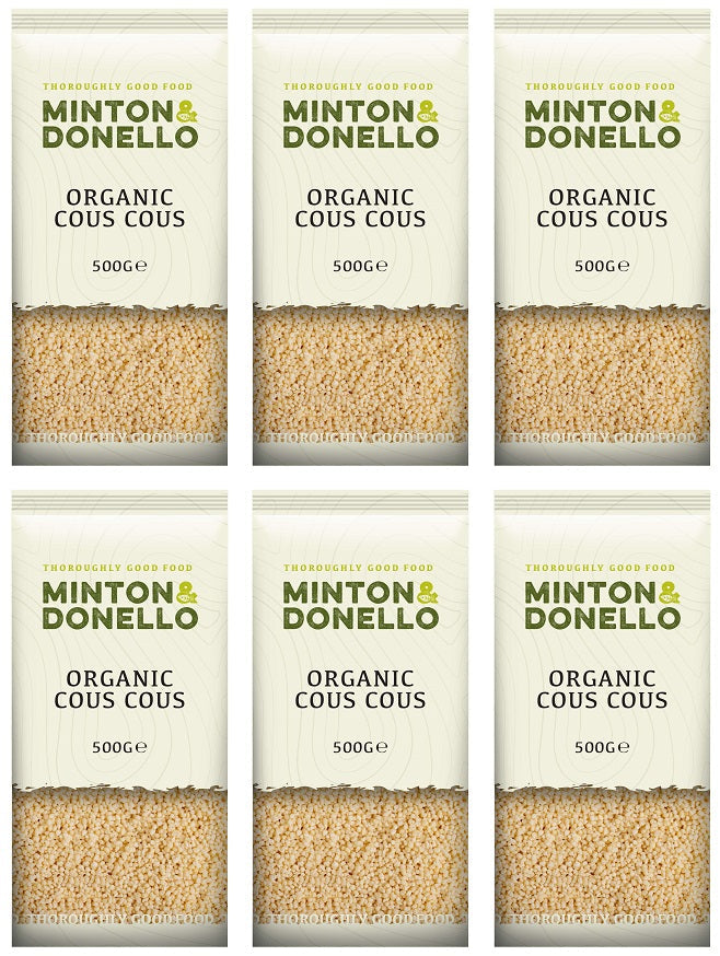 6 x Minton & Donello Organic Cous Cous - 500g