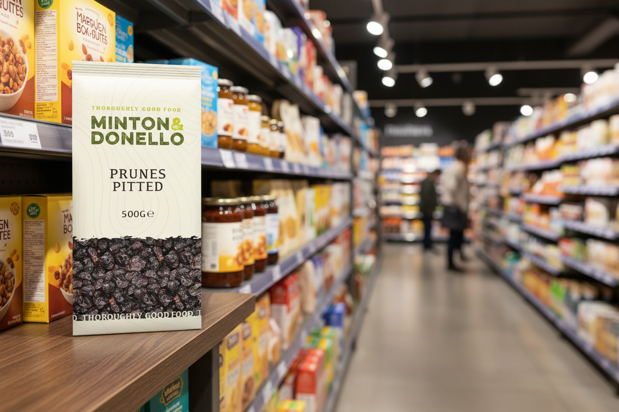 6 x Minton & Donello Prunes Pitted - 500g