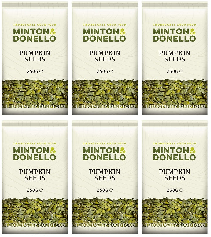 6 x Minton & Donello Pumpkin Seeds - 250g