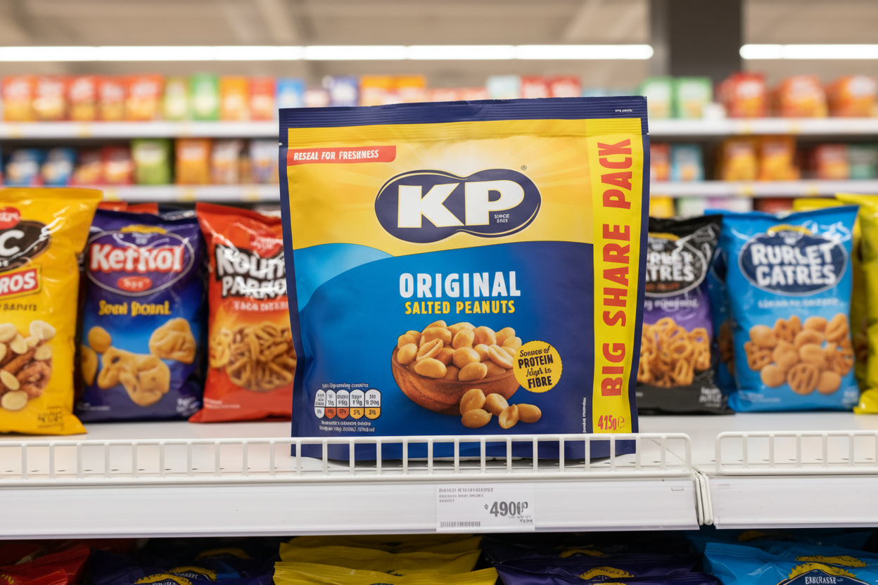6 X Kp Original Salted Peanuts Big Share Pack 415GM