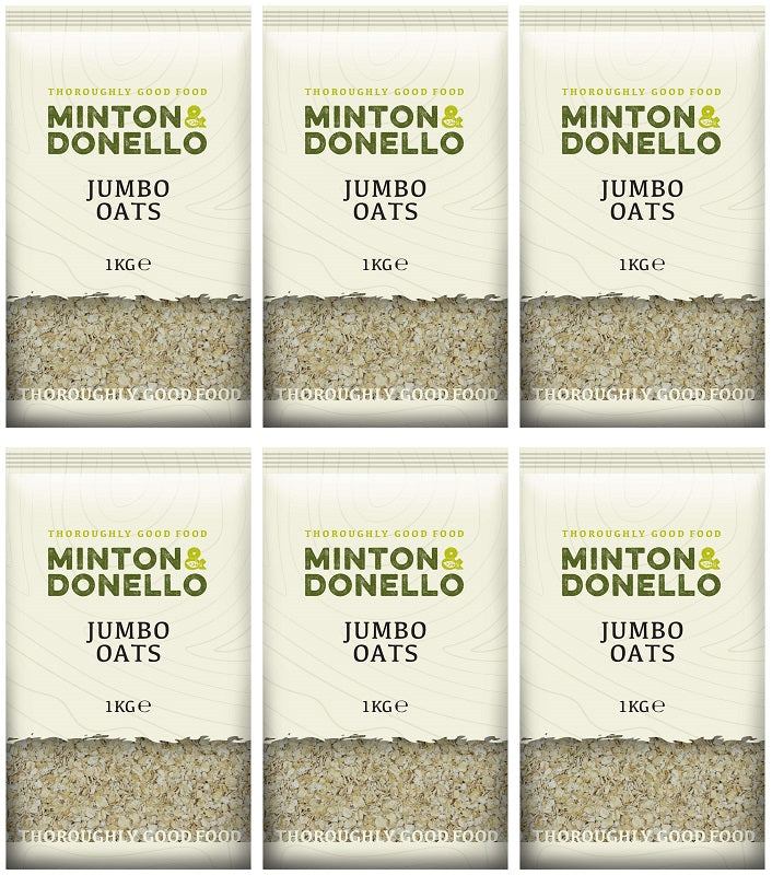 6 x Minton & Donello Jumbo Oats - 1000g