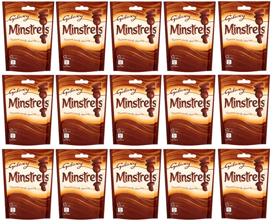 15 x Galaxy Minstrels Chocolate Pouch Bag 118g