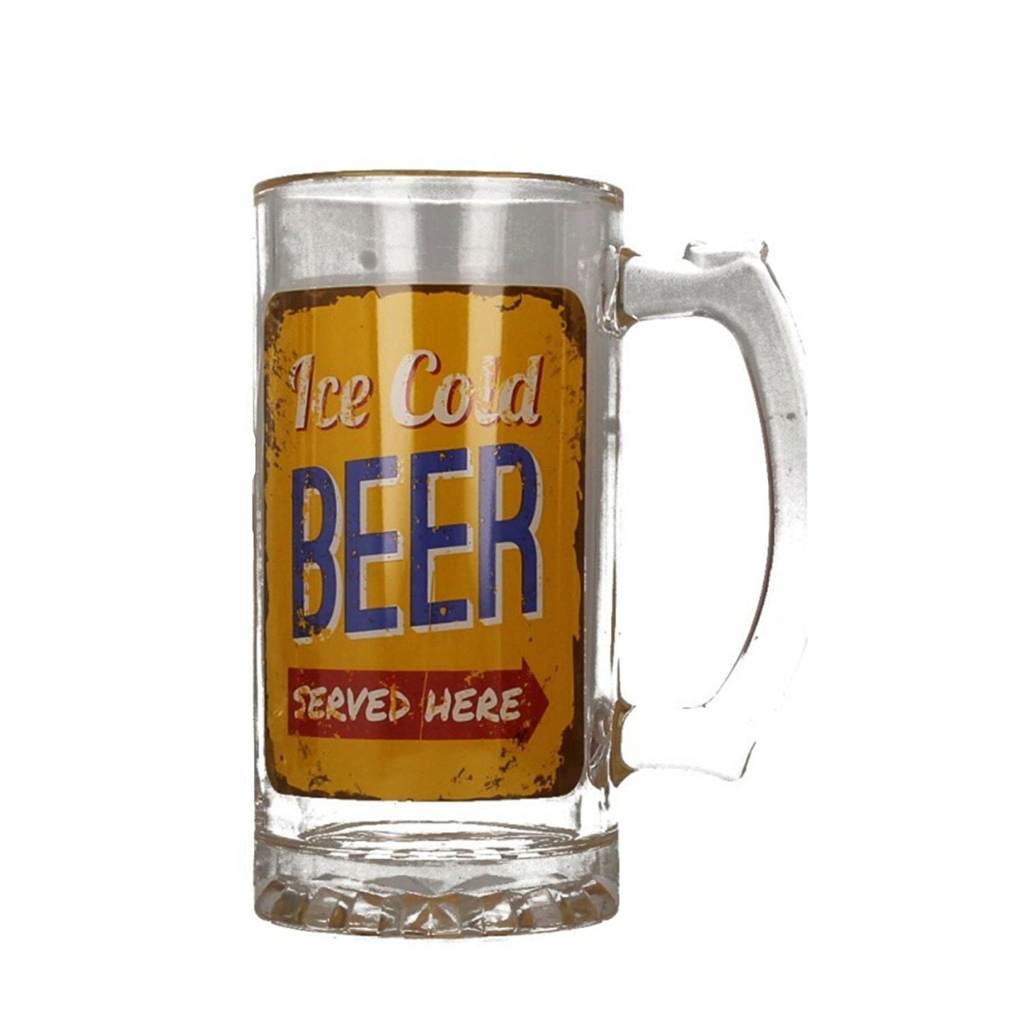 LESSER & PAVEY BEER GLASS STYLE - (YELLOW)