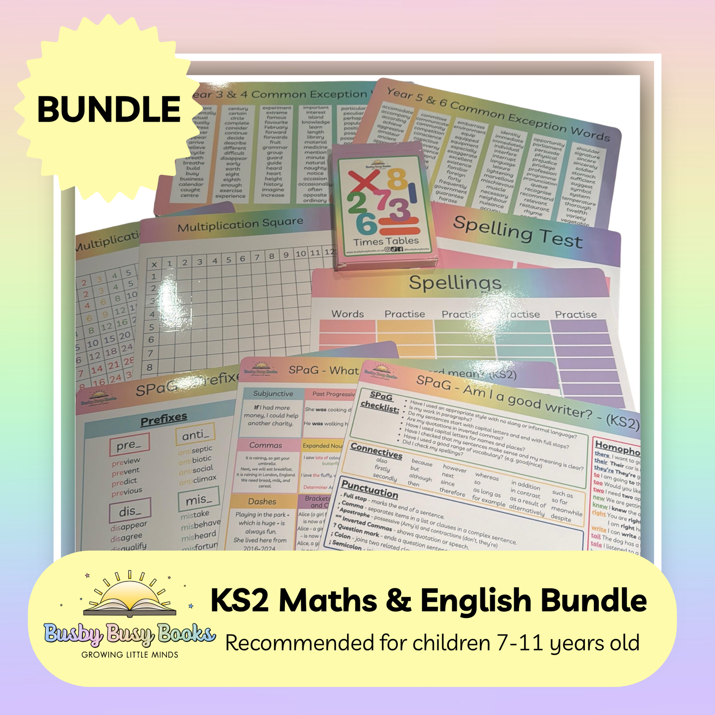 KS2 Bundle - years 3, 4, 5 and 6 - Age 7-11 - English and Maths