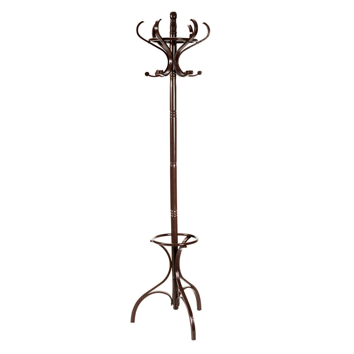 Wooden Coat and Hat Stand-Black