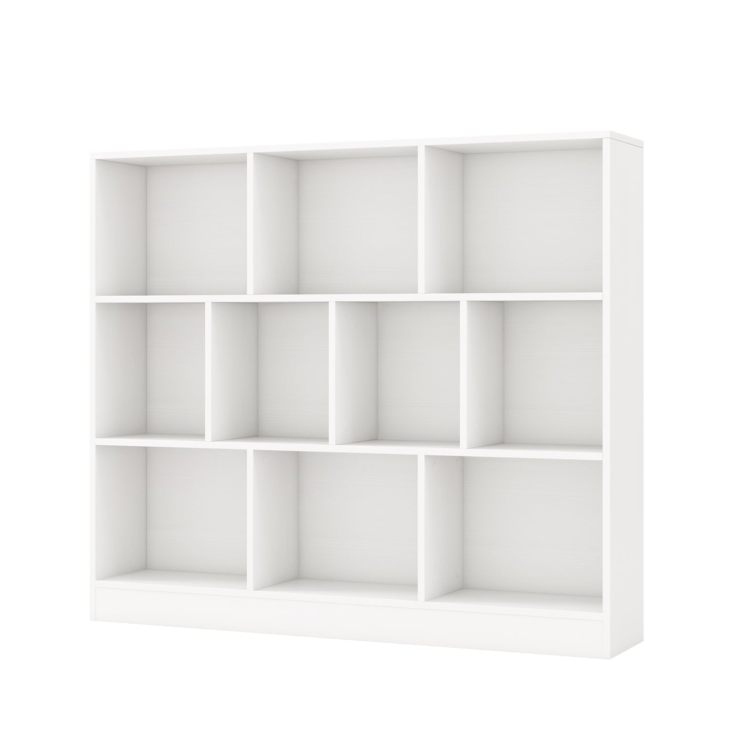 10-Cube Bookshelf Freestanding Storage Organizer with 2 Anti-Tipping Kits-Black