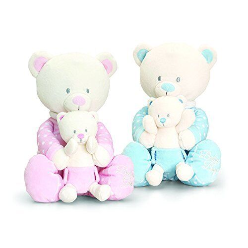 keel 25cm baby bear in onesie suit with teddy pink