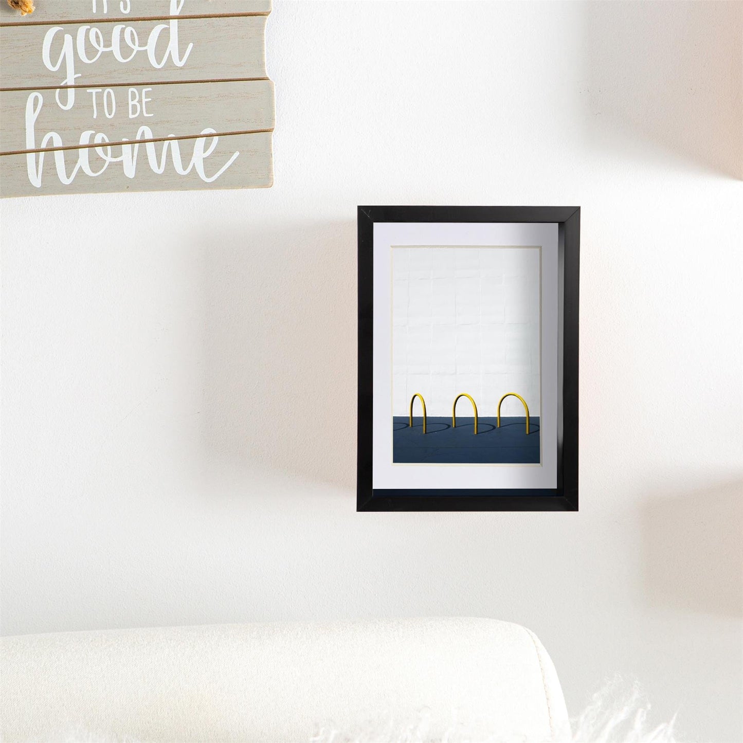 5" x 7" Black 3D Deep Box Photo Frame - with 4" x 6" Mount