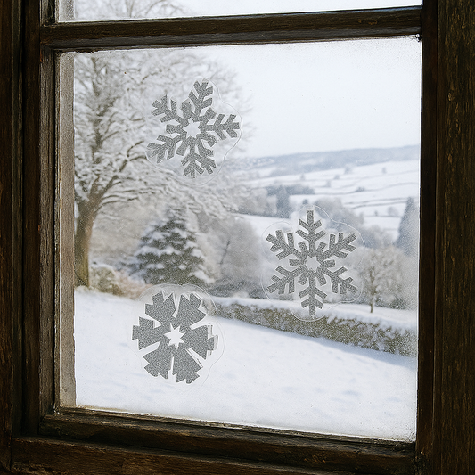 3D Snowflakes Stickers (set of 13)