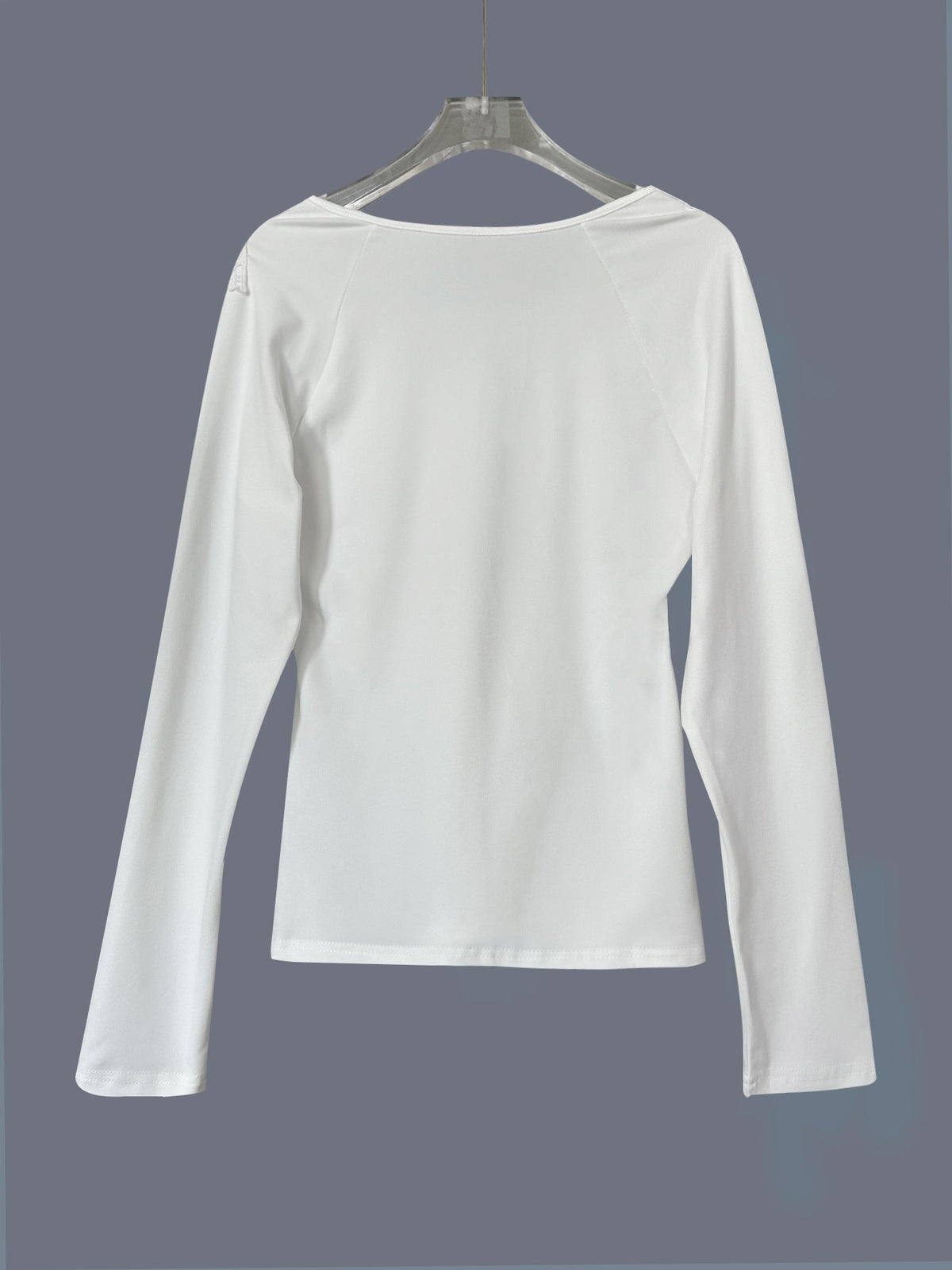Double-V Lace V-Neck Trim Pullover T-Shirt