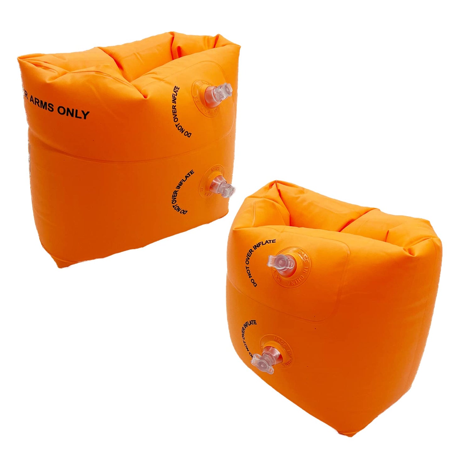 10Leccion Inflatable Arm Floaties for Toddlers – Orange Water Wings for Kids & Adults 30-150 lbs