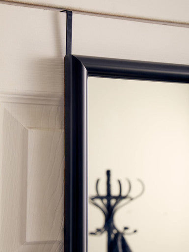 Black Plastic Frame Over Door Mirror | Mize