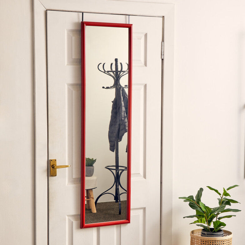 Red Plastic Frame Over Door Mirror | Mize