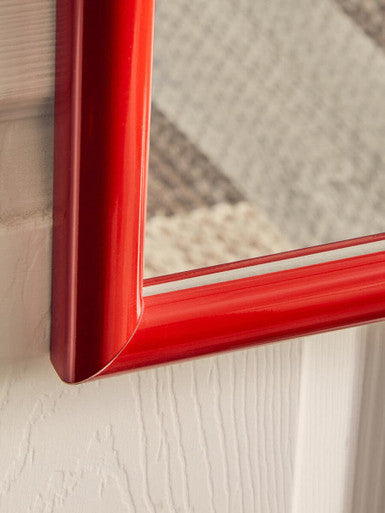 Red Plastic Frame Over Door Mirror | Mize