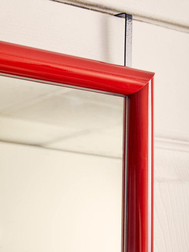 Red Plastic Frame Over Door Mirror | Mize