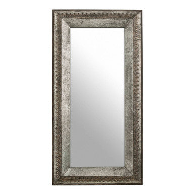 Elementary Antique Grey Wall Mirror