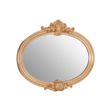 Giselle Oval Wall Mirror with Gold Frame