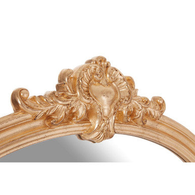 Giselle Oval Wall Mirror with Gold Frame