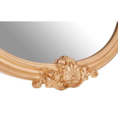 Giselle Oval Wall Mirror with Gold Frame