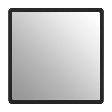 Bisha Small Black Wall Mirror With Gold Edge