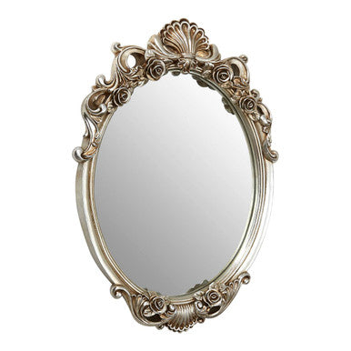 Adelere Champagne Finish Rose And Clam Wall Mirror