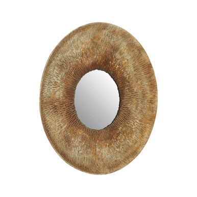 Faiza Gold Large Textured Wall Mirror