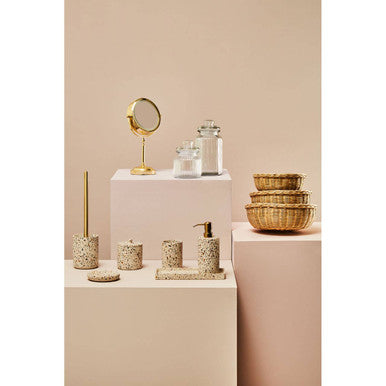 Cassini Gold Finish Iron Led Table Mirror