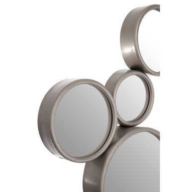 Silver Multi Circles Wall Mirror | Persephone