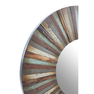 Eternal Wooden Round Wall Mirror