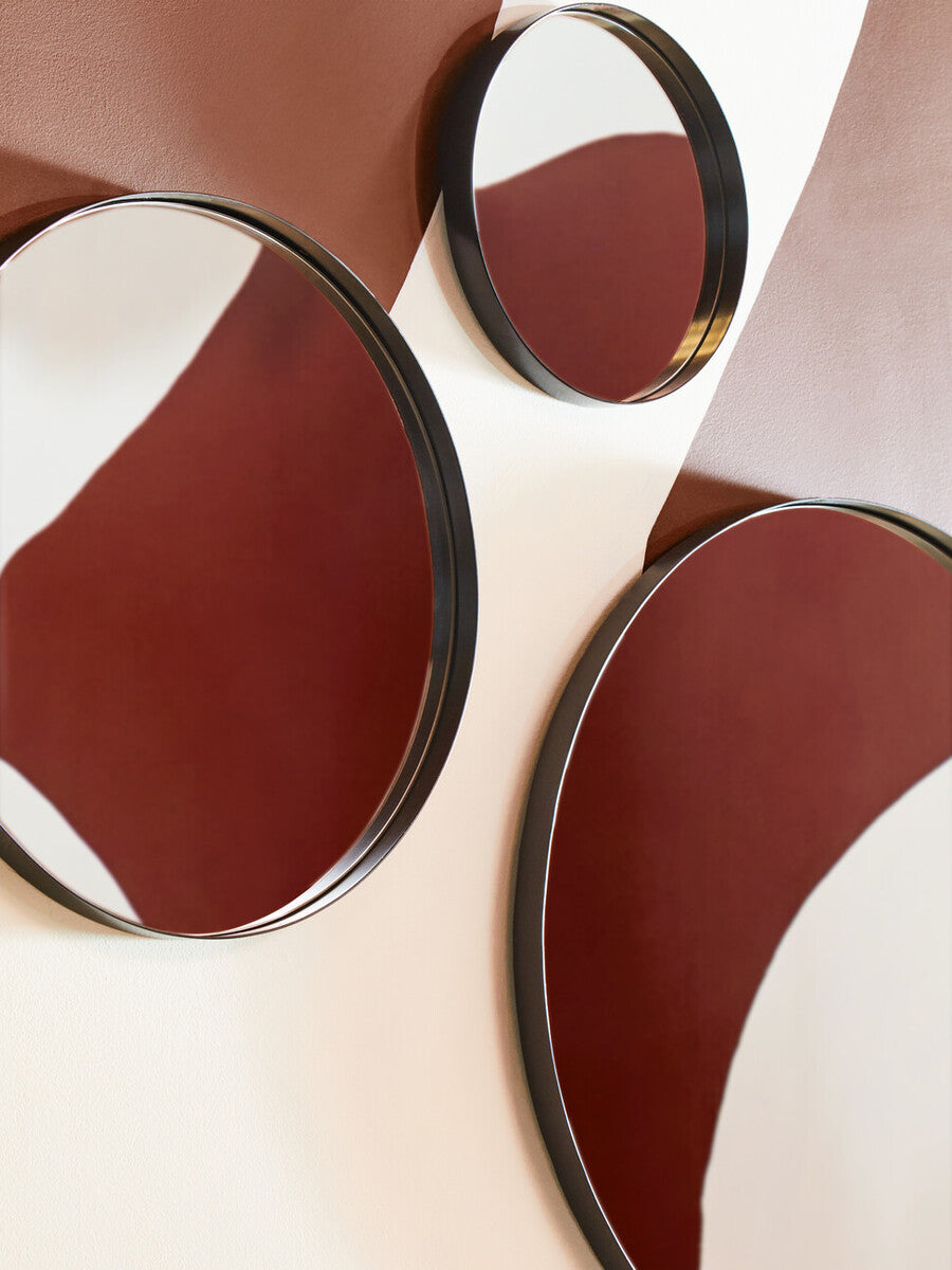 Cindy Small Matte Black Finish Wall Mirror
