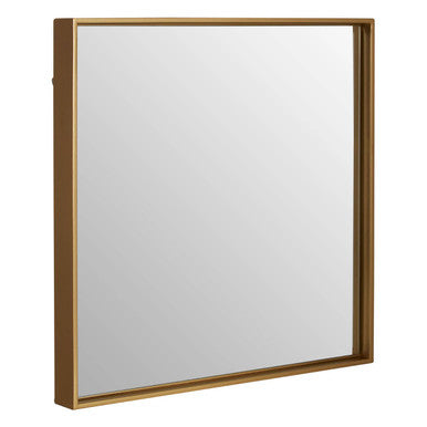 Ando Gold Medium Square Wall Mirror with Sleek Rim