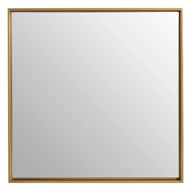 Ando Gold Medium Square Wall Mirror with Sleek Rim