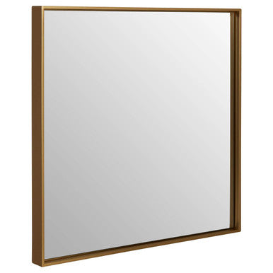 Ando Gold Large Square Wall Mirror with Sleek Rim