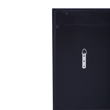Oriel Grid Wall Mirror with Black Finish Frame