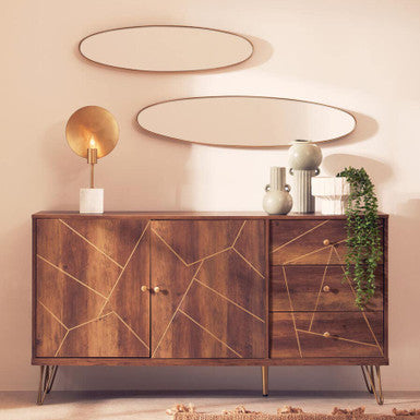 Torino Large Oval Wall Mirror