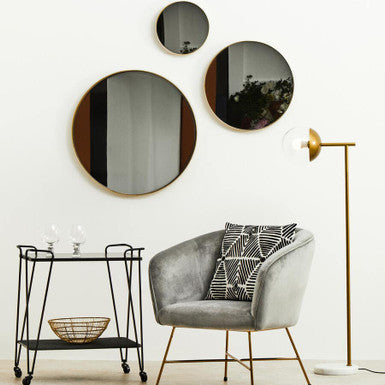 Cindy Large Gold Finish Wall Mirror