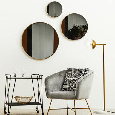 Cindy Medium Gold Finish Wall Mirror