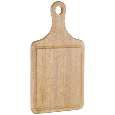 Soka Rubber wood Paddle Chopping and Serving Board with Groove