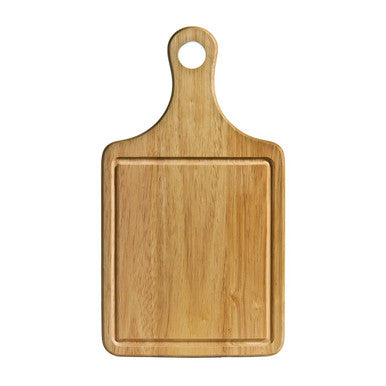 Soka Rubber wood Paddle Chopping and Serving Board with Groove
