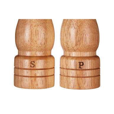 Rubberwood Tall Salt and Pepper Set | Natural Origins