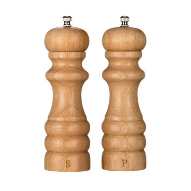 Natural Origins 15.2cm Rubber wood Salt and Pepper Mill Set