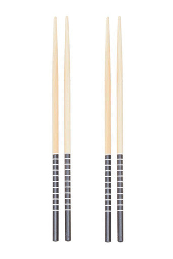 Jurado 6 Piece White Ceramic and Bamboo Sushi Set